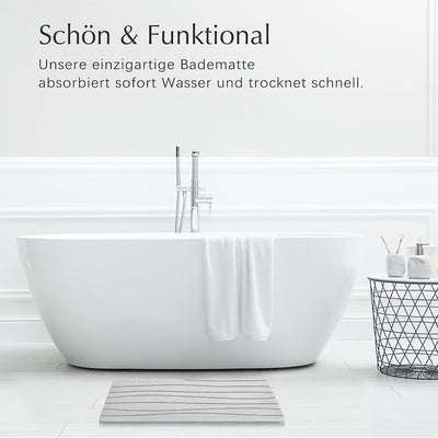 Amilutuo Badematte Stein, Diatomite Stone Bath Mat, rutschfeste Stein Badematte, Badematte Stein Sch