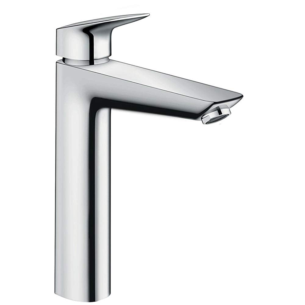 HG Logis Waschtischmischer 190 chrom 71090000 Chrom Auslaufhöhe 190mm mit Zugstangen-Ablauf, Chrom A