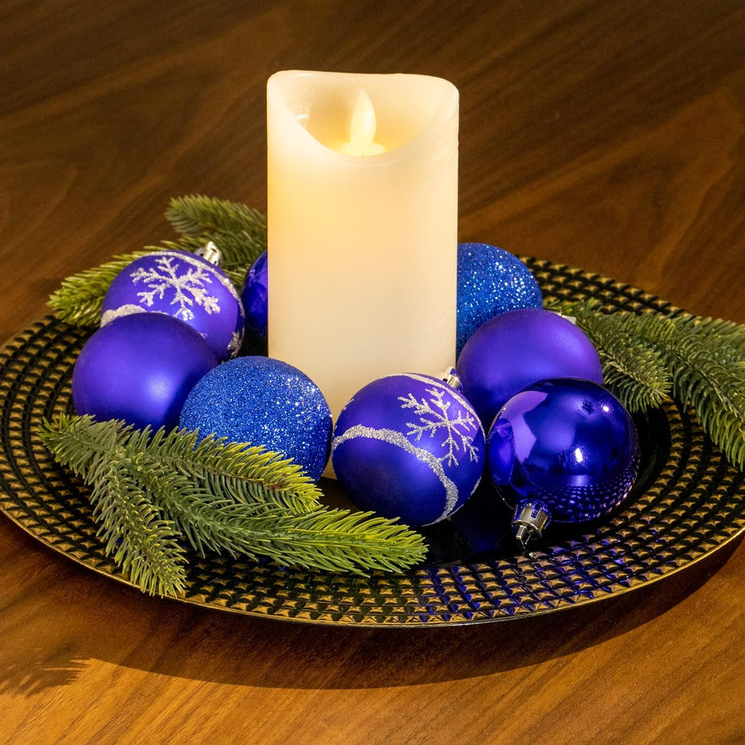 com-four® 40x Weihnachtskugeln, Christbaumkugeln bruchsicher aus Kunststoff für Weihnachten, Baumsch