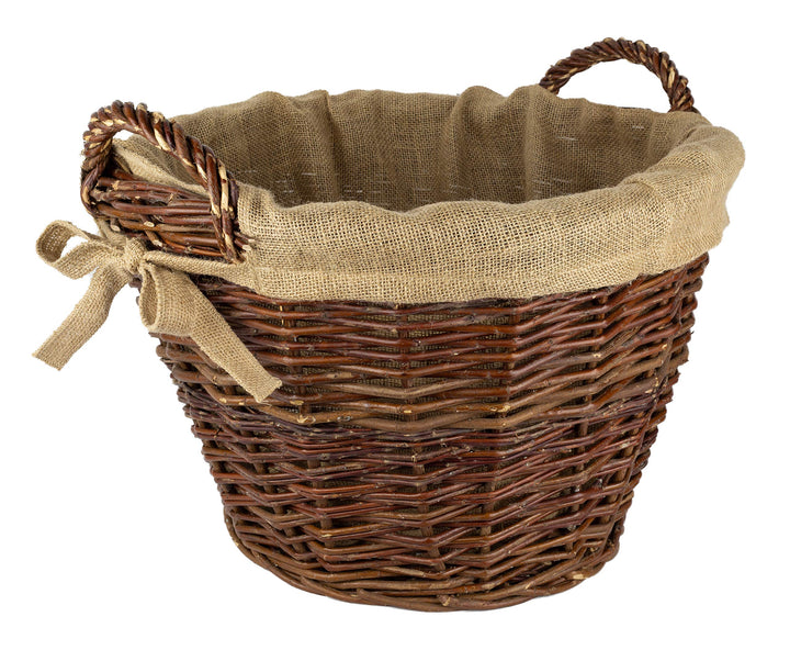 Tigana - Kaminkorb Holzkorb Kaminholzkorb aus Weide mit Jute (Art.
