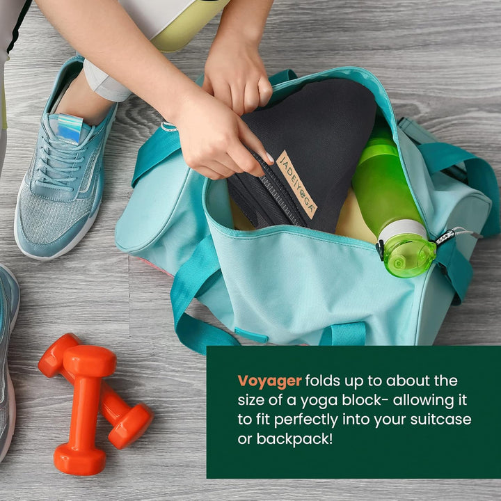 Jade Yoga Voyager Yogamatte, 1,6 mm Schwarz, Schwarz