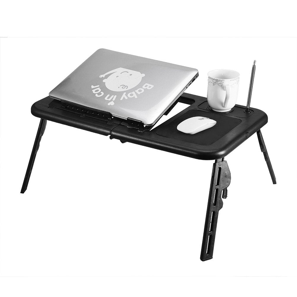 lyrlody Laptoptisch, Tisch Laptoptisch fürs Bett Tragbarer Laptop Tisch mit Verstellbarem Winkel mit