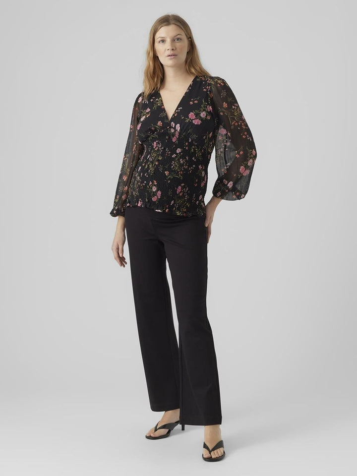 VERO MODA Damen Vmmkammie Straight Jersey Pant Ga Noos Hose M Schwarz, M Schwarz