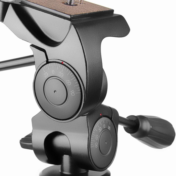 Walimex Pro FT-6653H Aluminium Pro-3D-Neiger (Belastbarkeit 6kg, Friktionskontrolle, grosse Schnellw