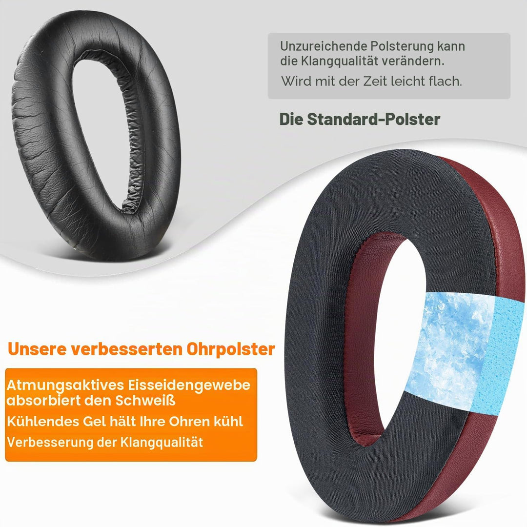 SOULWIT Kühlgel Ersatzpolster Ersatz Ohrpolster für Sennheiser PXC480, PXC550, PXC 550-II, MB660 UC,