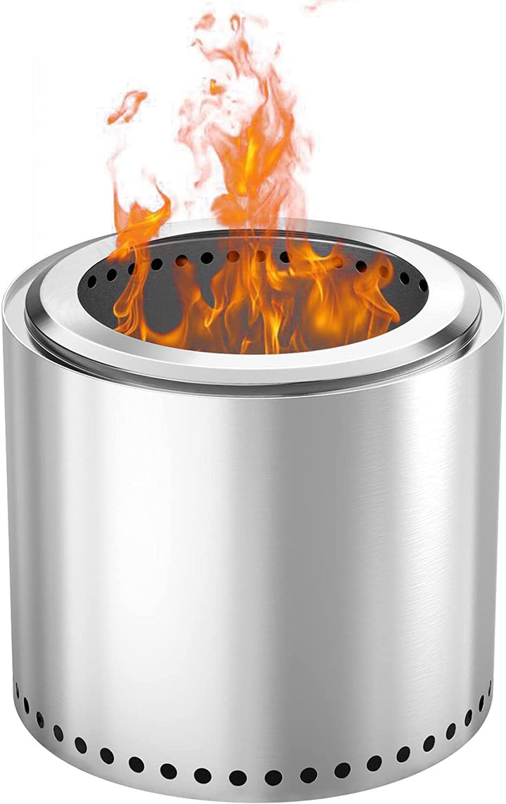 Onlyfire Outdoor Feuerschale aus Edelstahl, Holzbefeuerte Feuerstelle für Terrasse, Garten Camping 3
