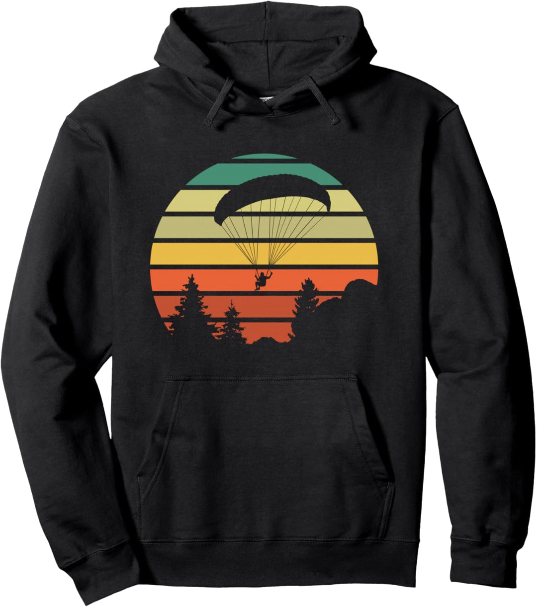 Gleitschirmfliegen über Vintage Sunset Paragliders Meme Pullover Hoodie