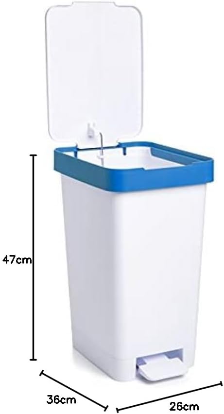 TATAY Mülleimer Küche Smart, 25L Fassungsvermögen, Einziehbares Pedal, Polypropylen, BPA-frei, 30L M