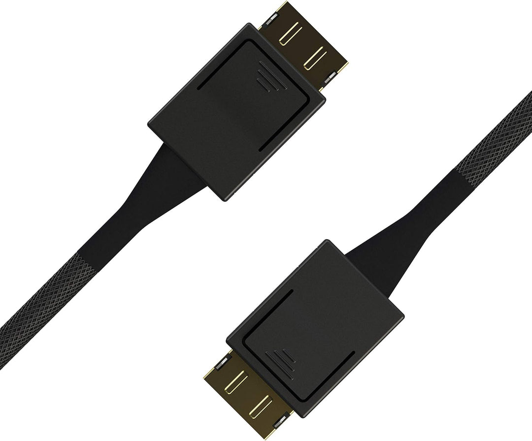 LINKUP - OCuLink PCIe SFF-8611 4i to OCuLink SFF-8611 SSD Data Active Cable w/Nylon Cable Jacket 25c