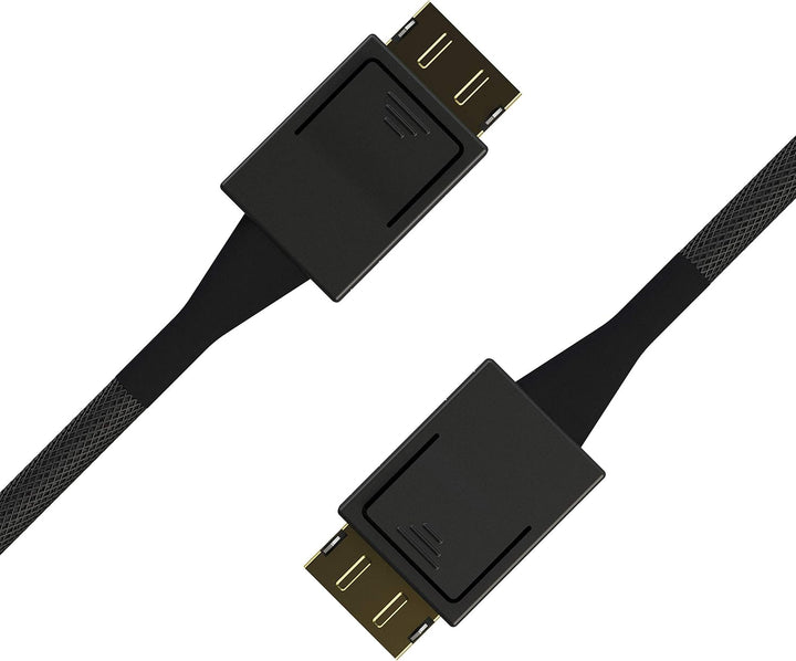 LINKUP - OCuLink PCIe SFF-8611 4i to OCuLink SFF-8611 SSD Data Active Cable w/Nylon Cable Jacket 25c