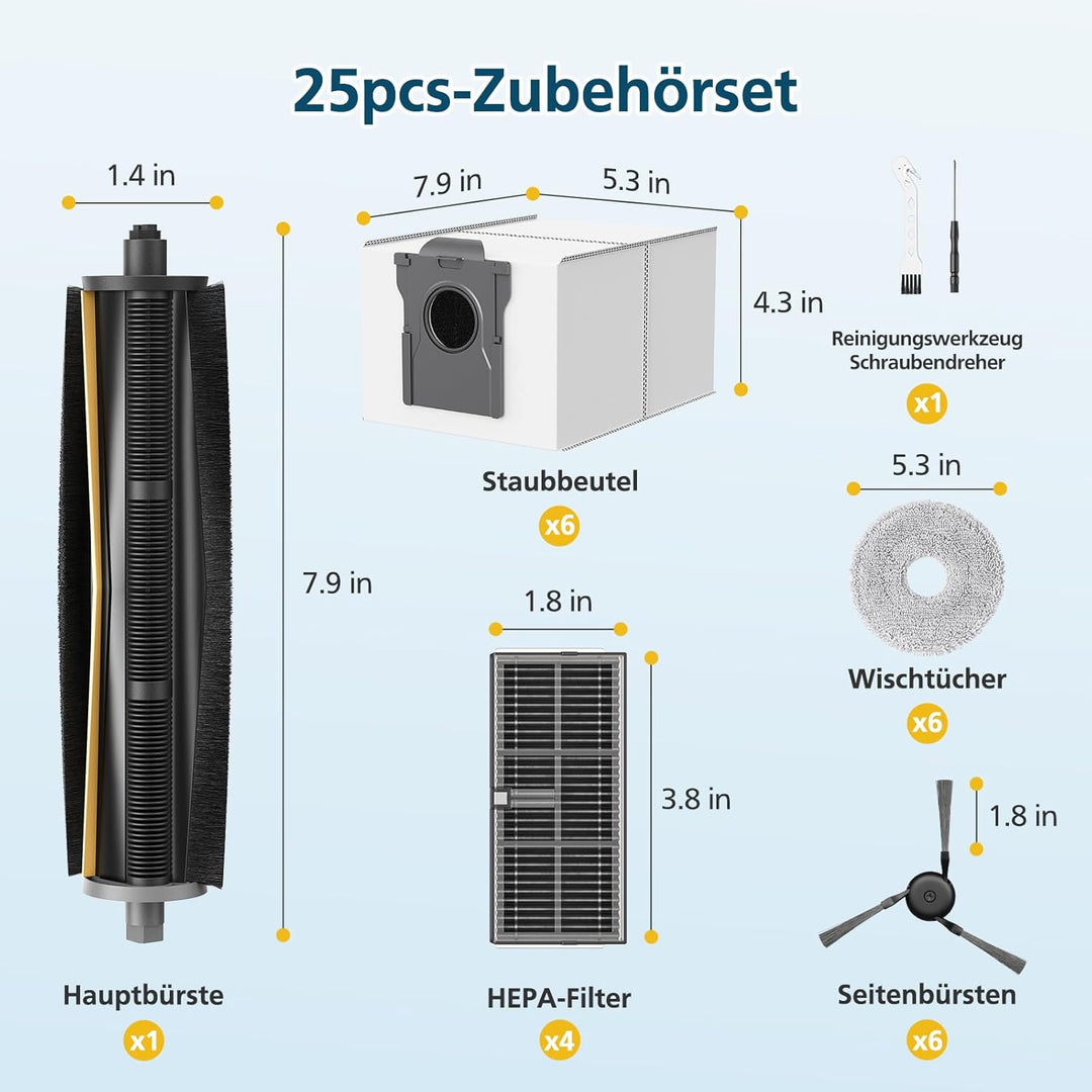 TriCut-Bürste Zubehör für Dreame X40 Ultra Complete/X40 Ultra /L40 Ultra/X40 Master/L10s Ultra Gen 3