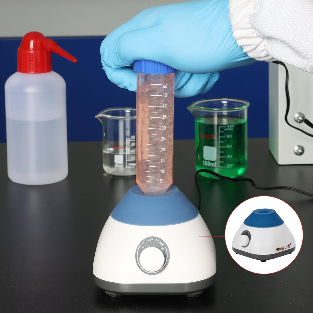 stonylab Mini Vortex Schüttler, 3000 U/min feste Drehzahl Kompakter Tischplatte Mini Vortex Mixer Vo