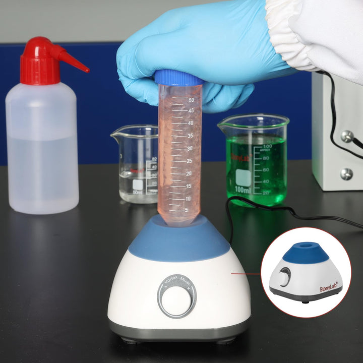 stonylab Mini Vortex Schüttler, 3000 U/min feste Drehzahl Kompakter Tischplatte Mini Vortex Mixer Vo