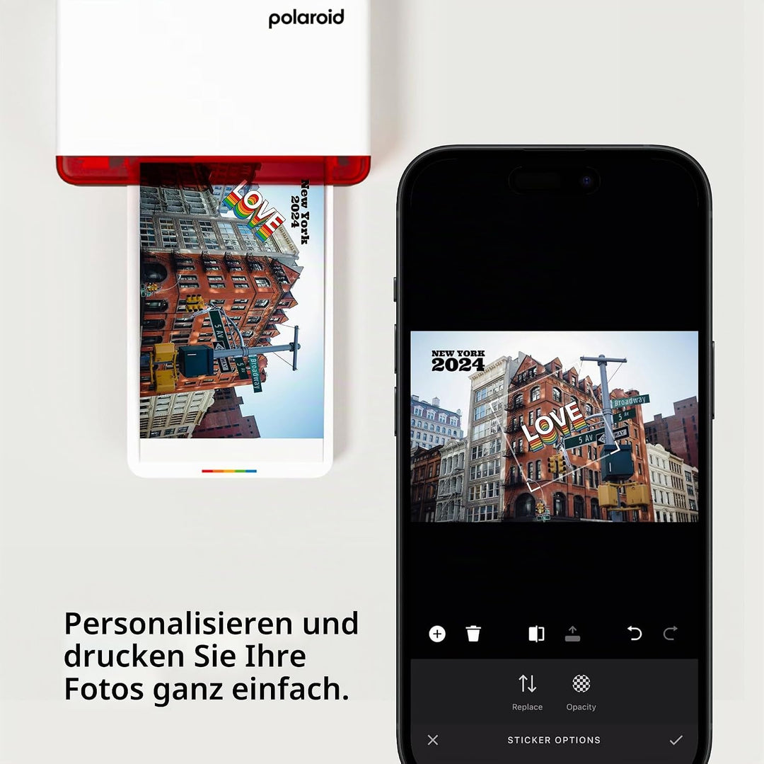 Polaroid - Everything Box Hi Print 4x6 - Bluetooth-Fotodrucker (Drucker + Papierkartusche)