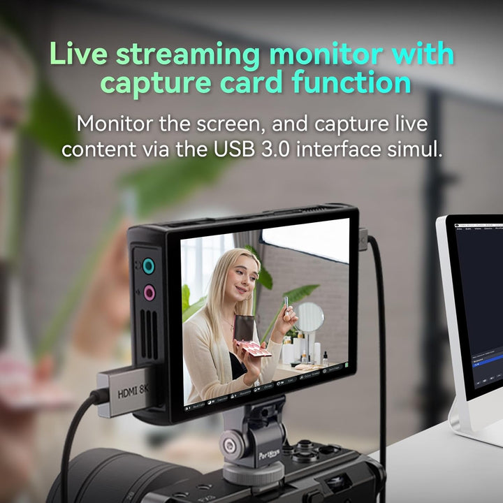 Portkeys PL5 Kamera Field Monitor 5,4 Zoll Touchscreen 3D LUT USB3.0 360° einstellbare Farbe 1920x10