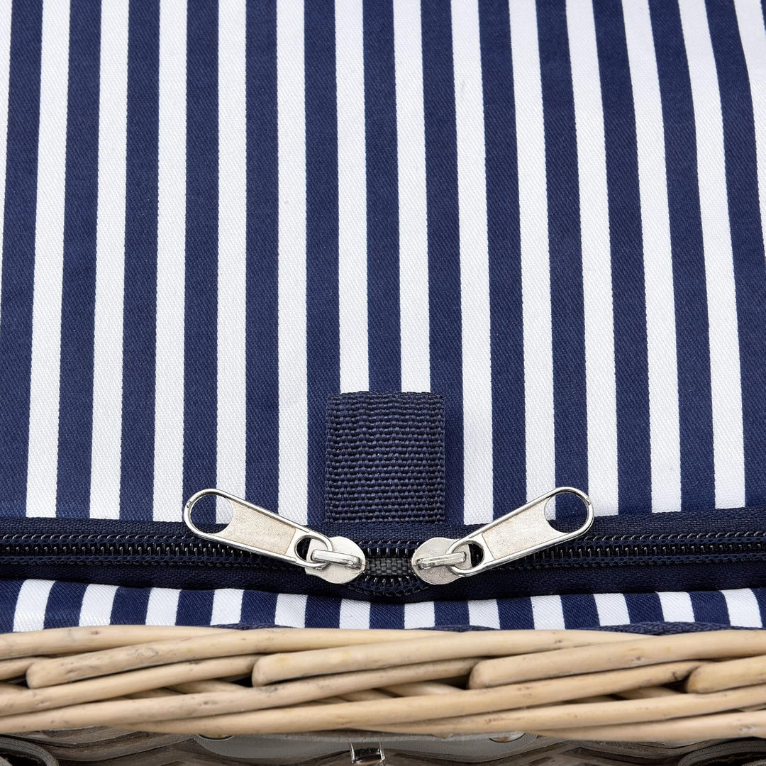 casa.pro Picknickkorb für 4 Personen Picknick-Set mit Kühltasche inkl. Geschirr Besteck Korkenzieher