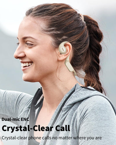 TOZO OpenReal True Kopfhörer Kabellos Bluetooth 5.3 Tastensteuerung Open Ear Ohrhörer Dual-Mic Anruf
