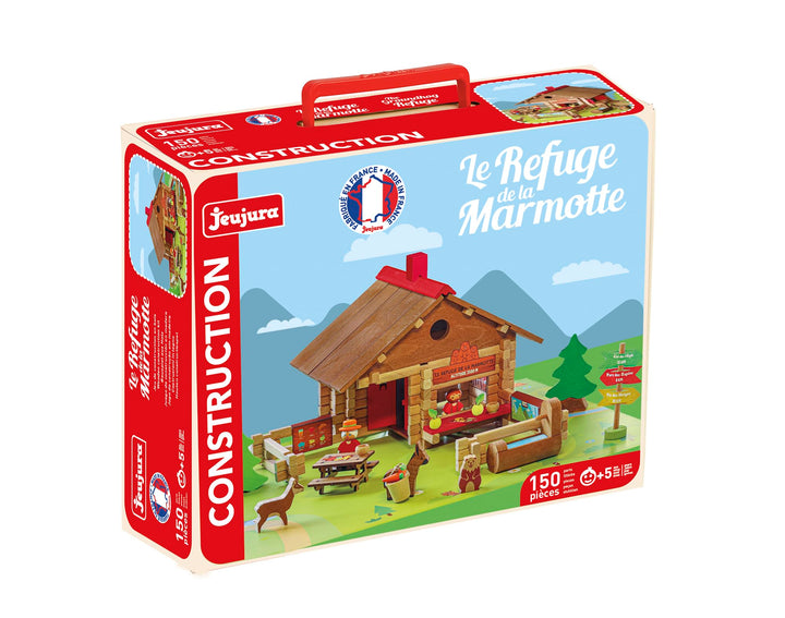 Jeujura - Le Refuge de la Murmeltier – 150 Teile – Bauspiele im Koffer aus Karton – ab 5 Jahren – Be