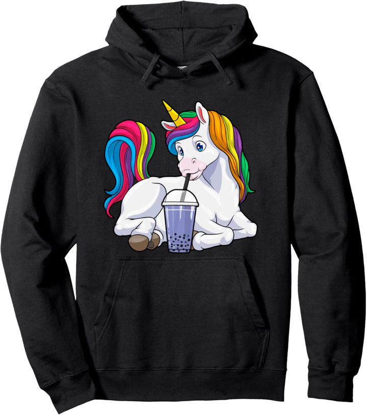 Bubble Tea Einhorn Boba Tee Kawaii Einhorn Milch Tee Pullover Hoodie
