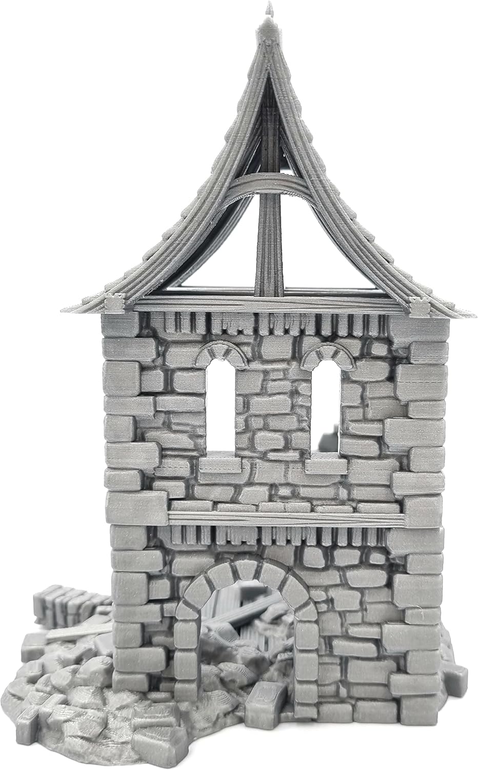 QP3D - Battle Ruined Medieval Building - Fantasy House Terrain Scenery for Tabletop & RPG 28-32mm Mi