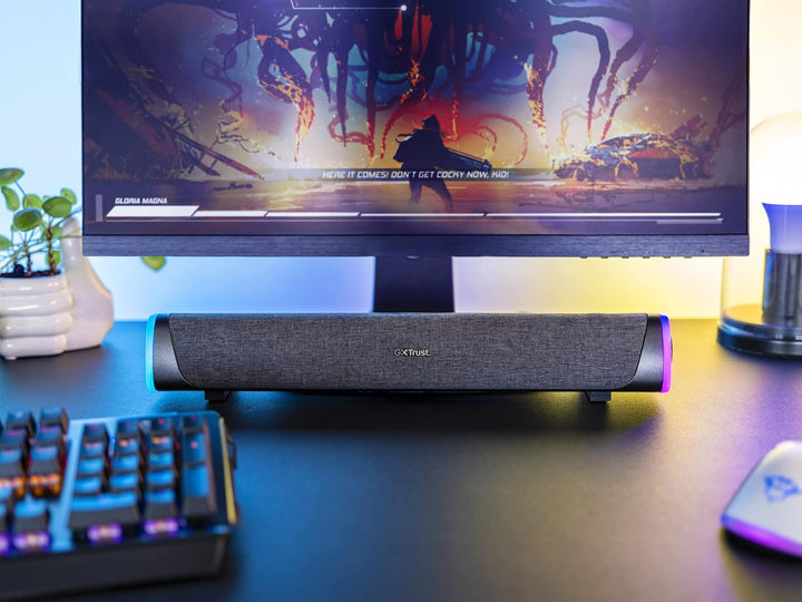 Trust Gaming GXT 620 Axon RGB Soundbar 12W, Stromversorgung über USB, 3.5mm AUX, PC Lautsprecher mit