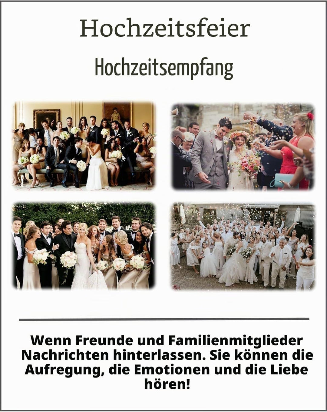 RetroVox Audio Gästebuch – Hochzeits-Telefon-Gästebuch: Einfach zu bedienen und Macht Spass (A Rosa)