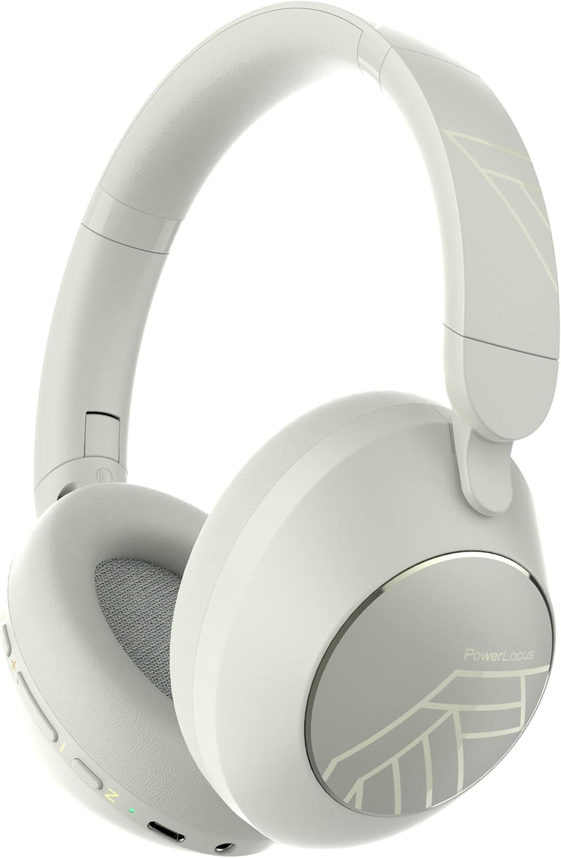 PowerLocus Bluetooth Kopfhörer Over Ear, Kopfhörer Kabellos Bluetooth mit Mikrofon, 70std Spielzeit,