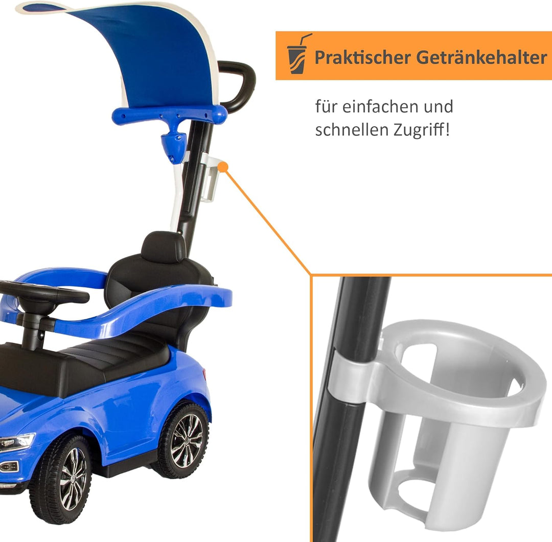 LEMODO Rutschauto mit Schiebestange ab 1 Jahr | Rutschfahrzeug mit Sicherheitsbügel | Schiebeauto mi