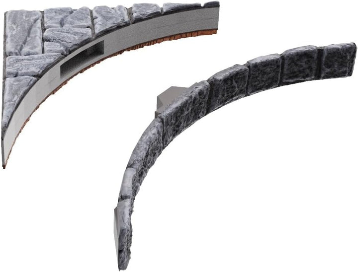 WizKids LLC, Warlock Tiles: Dungeon Tile III - Curves, Accessory, Ages 14+ WarLock Fliesen: Dungeon