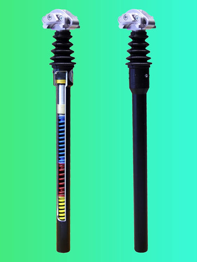 Airwings EXPLETO TRAVEL Gefederte Sattelstütze mit Linear-Kugellager, 425mm Länge Hard Ø31,6mm, Hard