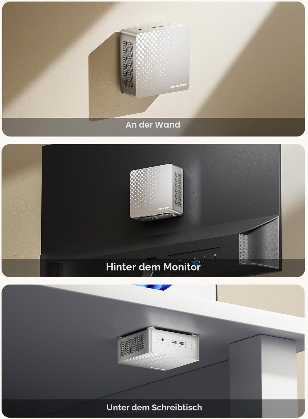 MINIS FORUM M1 Plus Mini PC, Intel Core i5-12600H Prozessor (12 Kerne/16 Threads, bis zu 4,5 GHz), 1