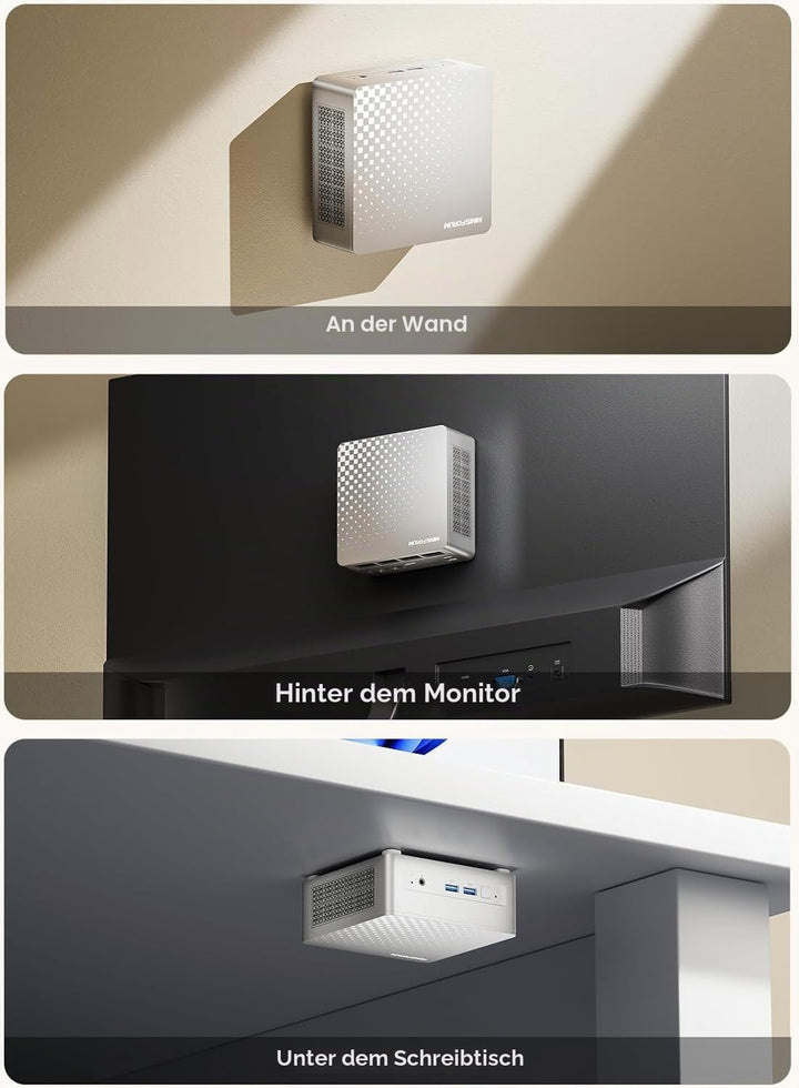MINIS FORUM M1 Plus Mini PC, Intel Core i5-12600H Prozessor (12 Kerne/16 Threads, bis zu 4,5 GHz), 1