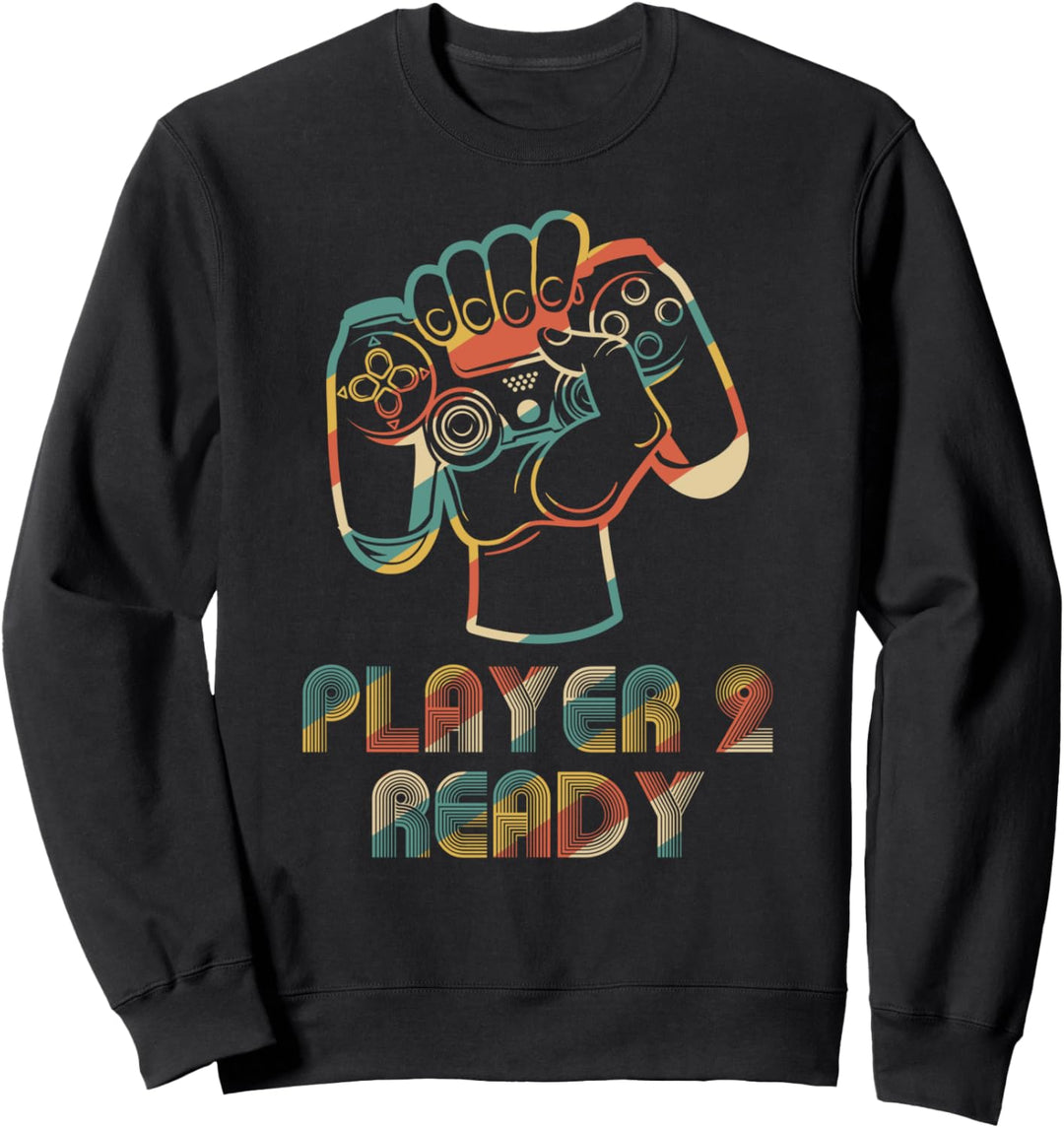 Player 2 Ready in Combo mit Spieler 1, 3, 4 Family Gaming Sweatshirt