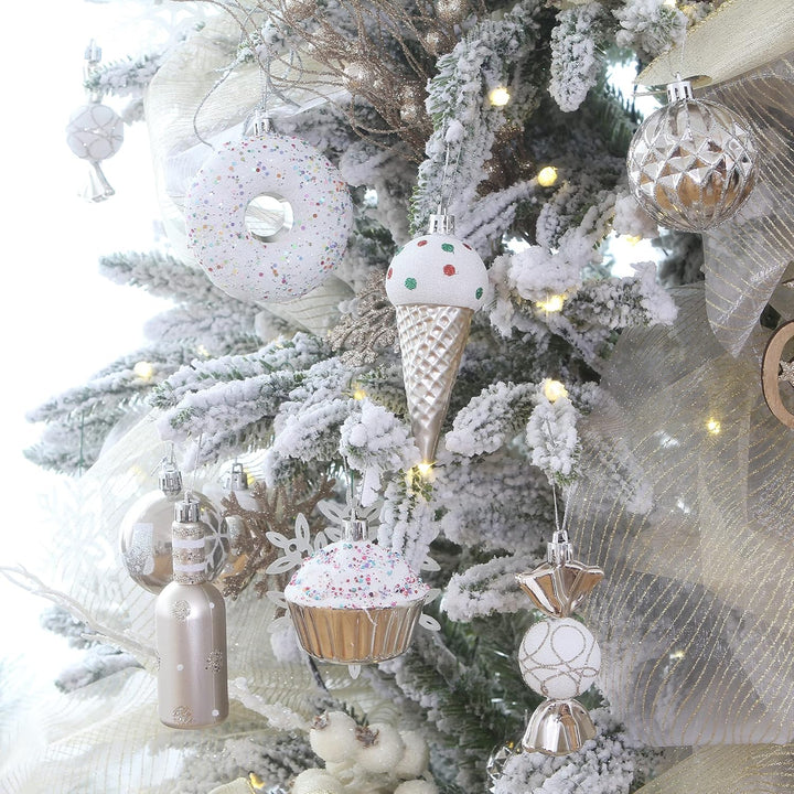 Sea Team 80er-Pack Verschiedene bruchsichere Weihnachtskugel Ornamente Set dekorative Kugeln Anhänge
