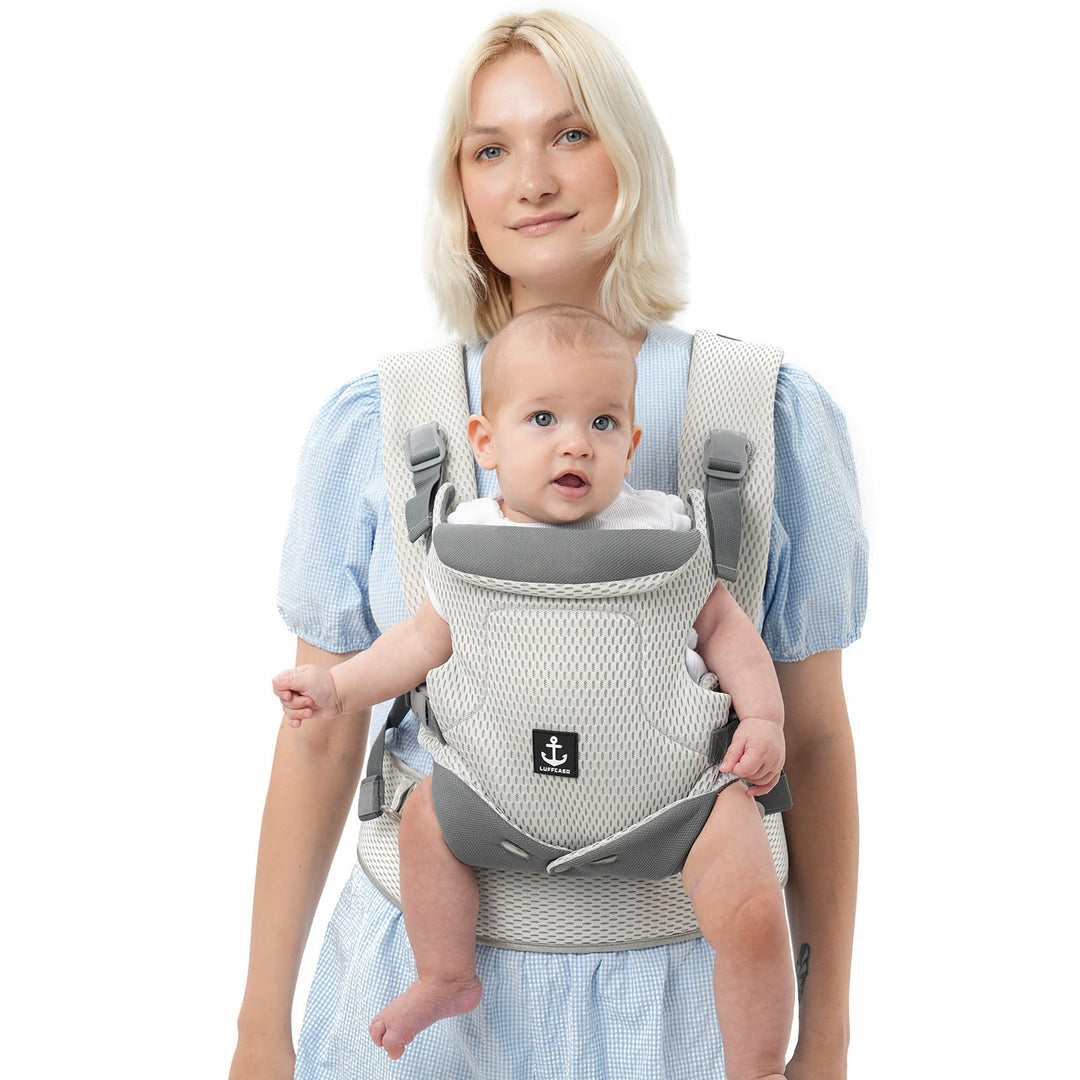 Mesh Babytrage, Atmungsaktive Kindertrage, Ergonomische Babytrage ab 5 Monaten, Baby Trage nach der