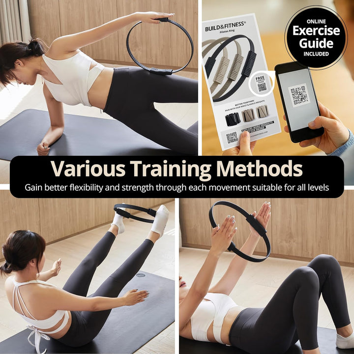 Build & Fitness Pilates Ring – 34,3 cm grosser Magic Circle für Oberschenkel, Rumpf und Arme – Leich