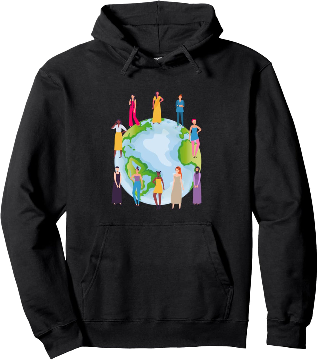 World Vintage Feminism Quotes Feminist Rights Powerful Fan Pullover Hoodie