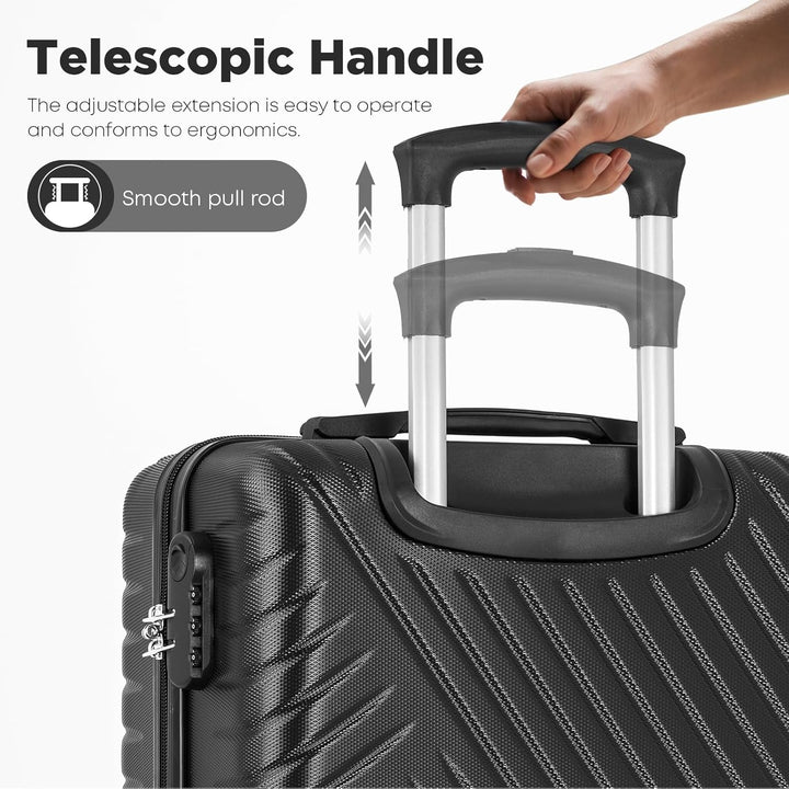 Koffer, Kabinenkoffer, Suitcase Trolley Reisekoffer, Handgepäck, Rollkoffer mit Zahlenschloss, 4 Rol