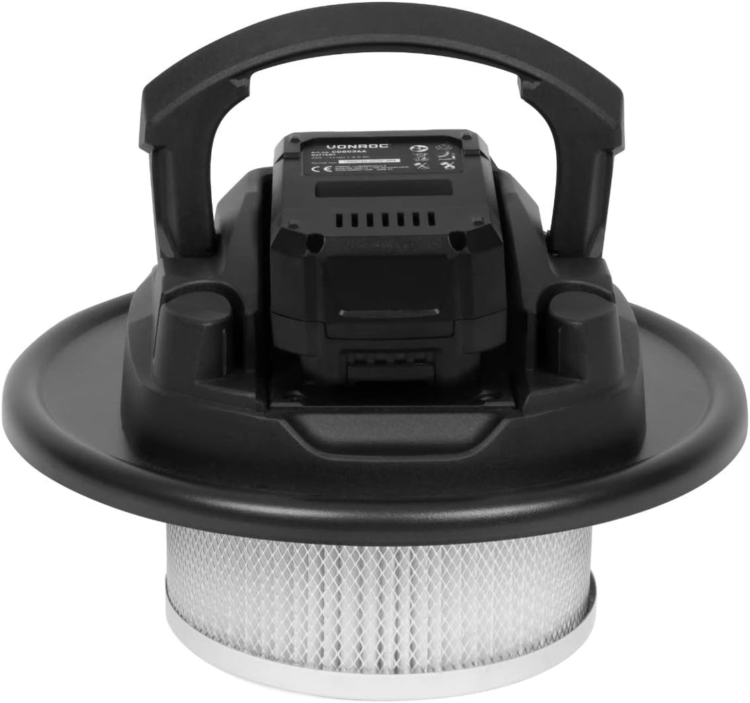 VONROC Aschesauger VPower 20V - 12L Tank - HEPA Filter - Inkl. 4.0Ah Akku und Schnellladegerät Inkl.