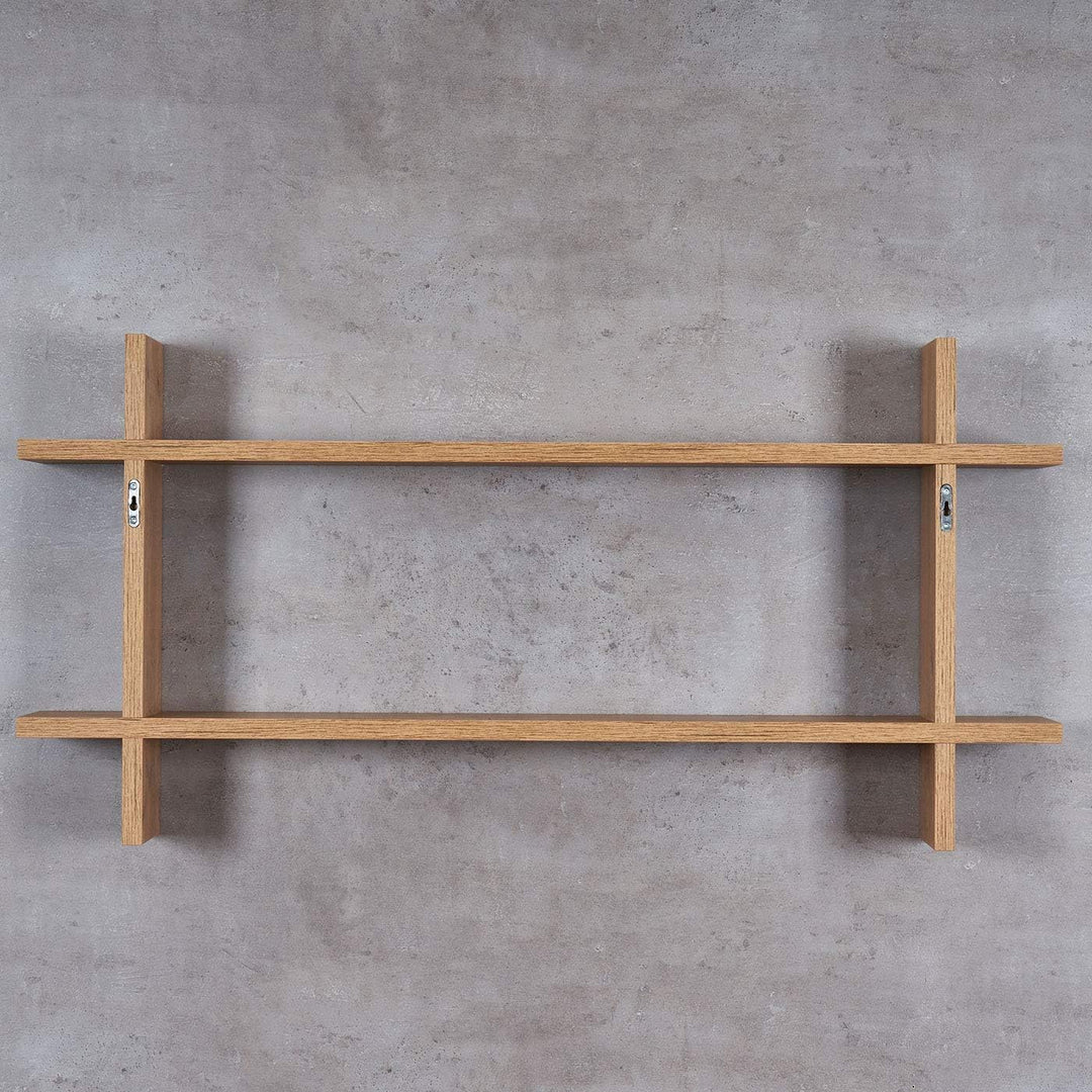 levandeo Regal BxH 98x48cm Holz Steckregal Wildeiche Wandregal Bücherregal Ablage Deko Holzregal Ein