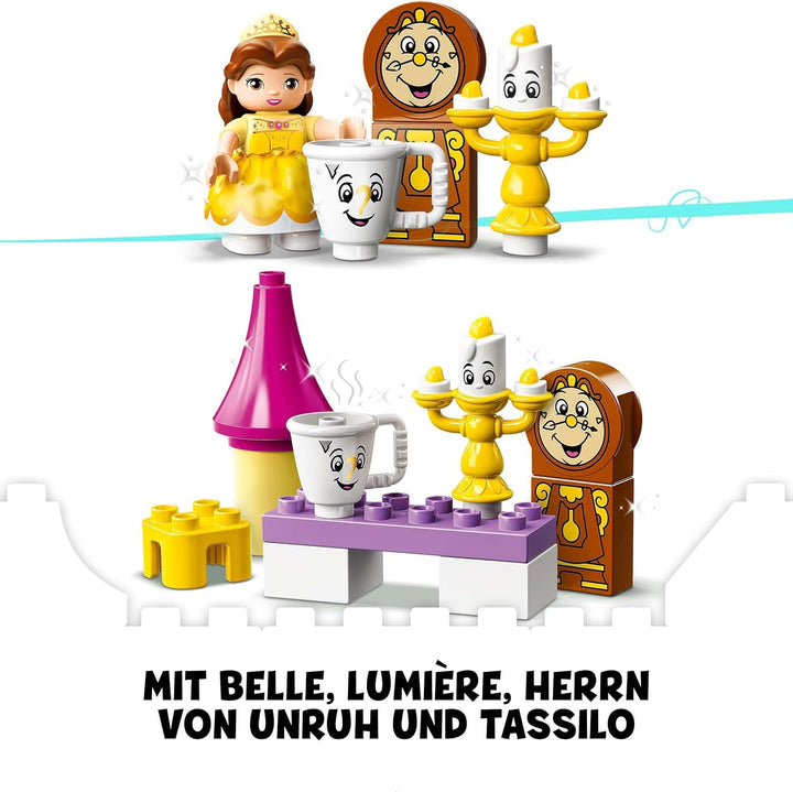 LEGO 10960 DUPLO Belles Ballsaal, Die Schöne und das Biest, Schloss und Prinzessinnen-Spielzeug für