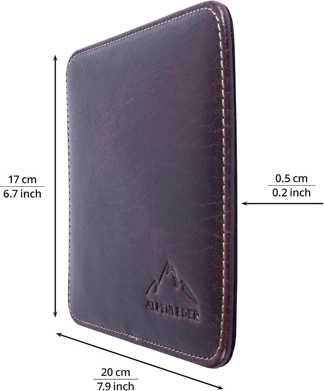 Alpenleder Mousepad Glarus - Handgefertigt, Nachhaltiges Bio-Leder Aus Regionaler Landwirtschaft | M