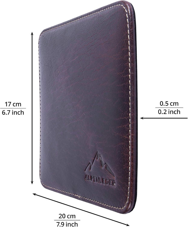 Alpenleder Mousepad Glarus - Handgefertigt, Nachhaltiges Bio-Leder Aus Regionaler Landwirtschaft | M