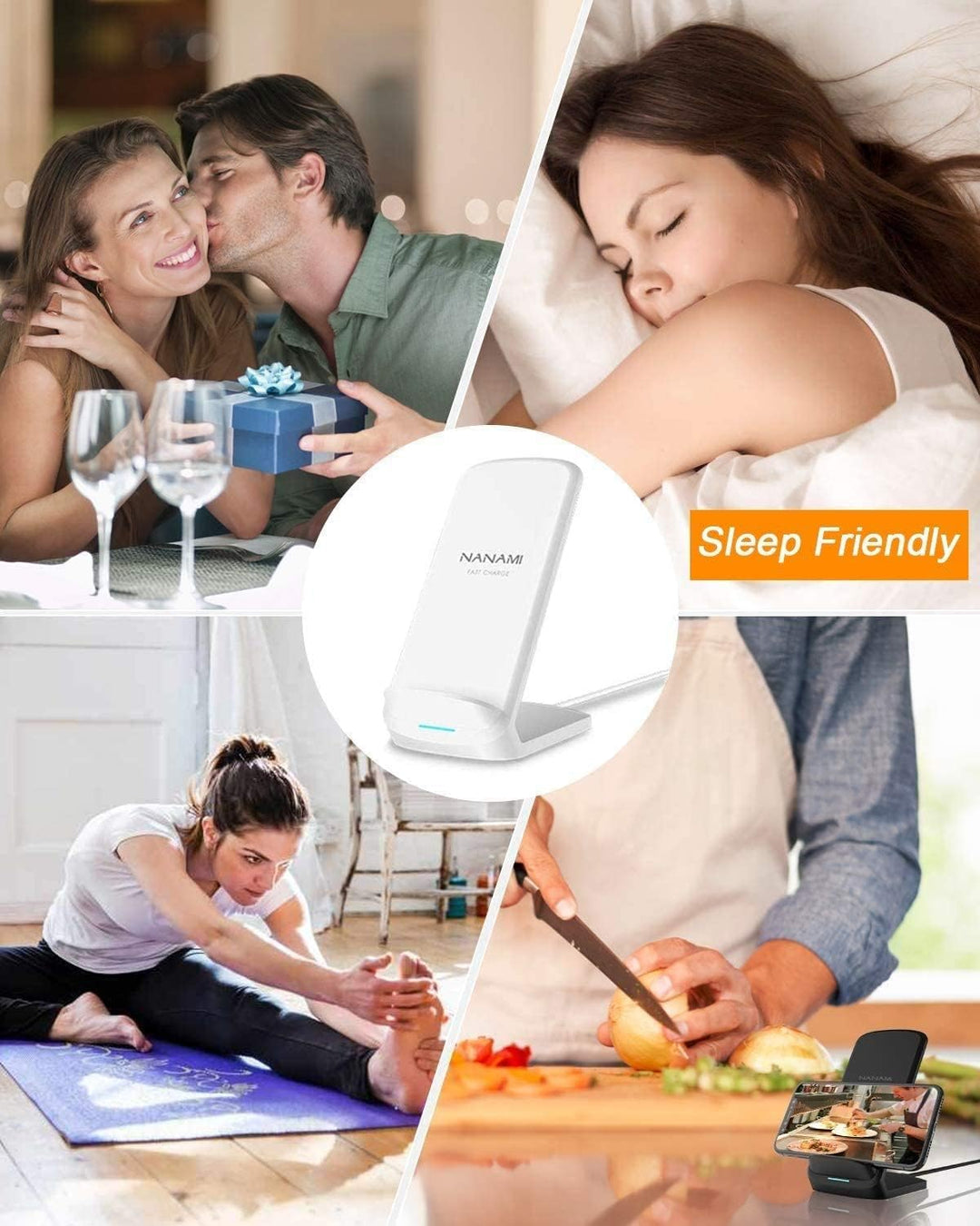 NANAMI Fast Wireless Charger, 15W Induktive Ladestation für Samsung Galaxy S26/S25/S24/S23/S22/S22+/