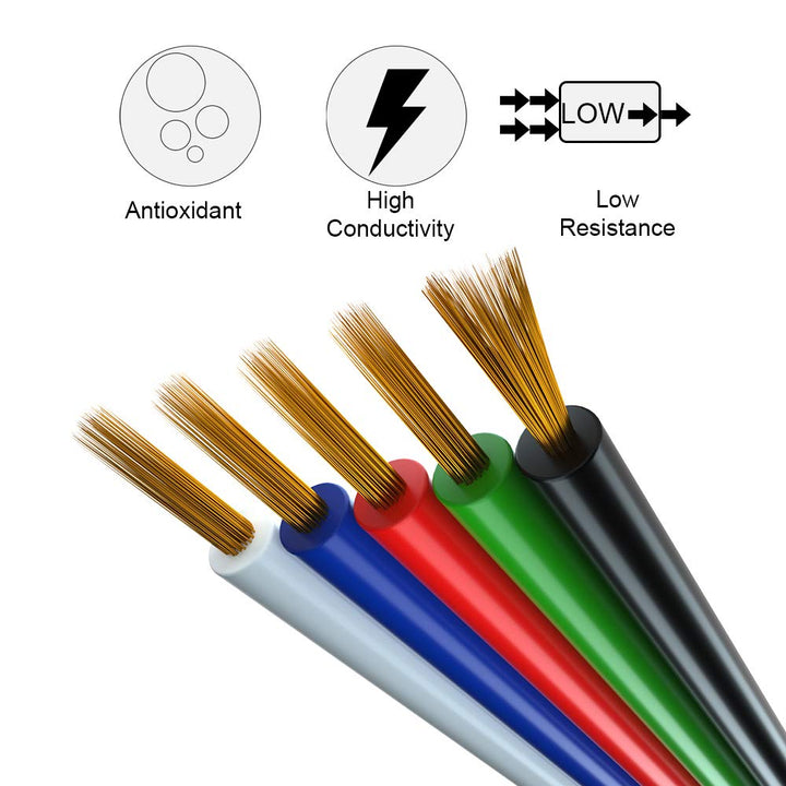 BTF-LIGHTING RGBW 32.8ft/10m 20AWG LED Streifen Lichtband Elektrisch Verlängerungskabel 5 polig Stan