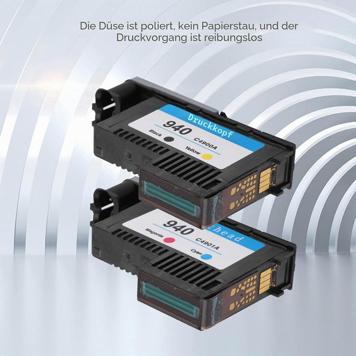 Denash Druckköpfe für HP 940 C4900A C4901A für 8000 8500 Series, Druckkopf Reibungsloser Druck Kein