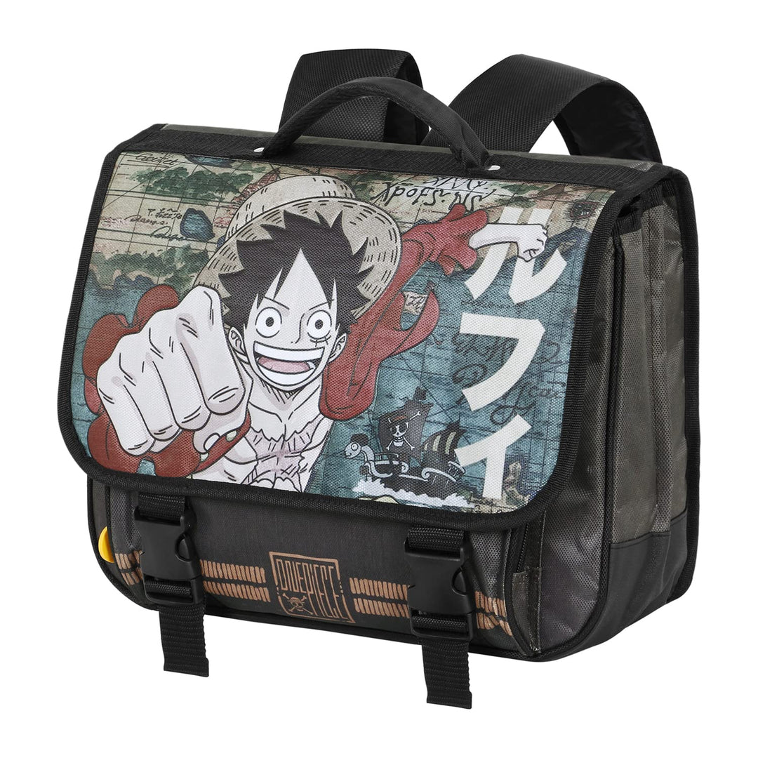 One Piece Map-Cartable Rucksack 2.0, Braun