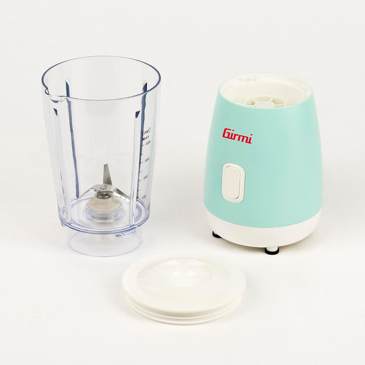 Girmi FR06 Mixer, 170 W, Kapazität 400 cc, 4 Edelstahlklingen, PULSE-Funktion, Messbecher, Sicherhei