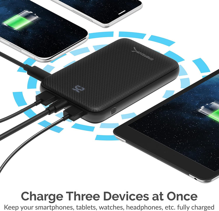 SABRENT Power Bank 10000 mAh, USB C PD externer Akku Power Ladegerät, tragbare, mit Schnellladefunkt