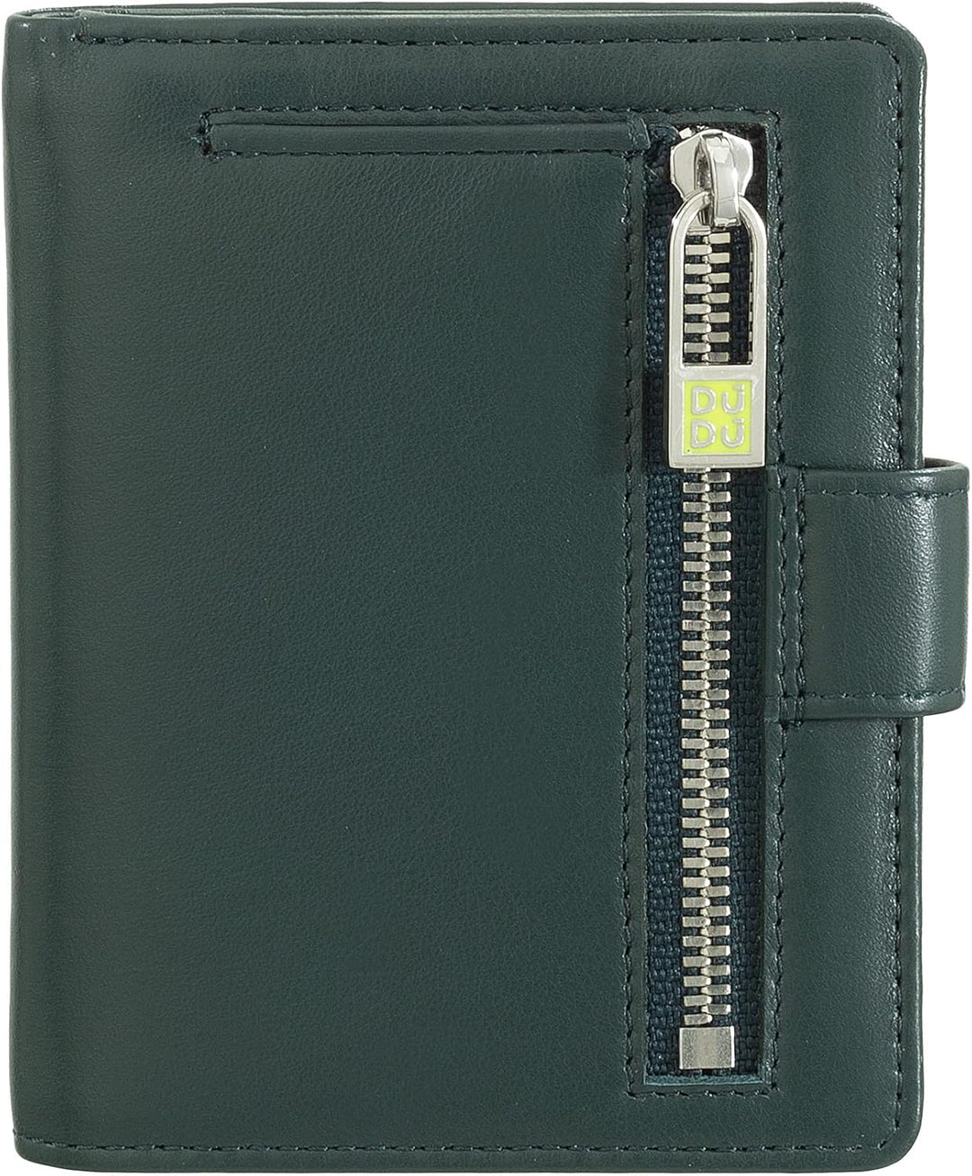 DUDU Damen Geldbörse aus echtes Leder, kleines Leder RFID-Kartenetui mit Reissverschluss, Münzfach,